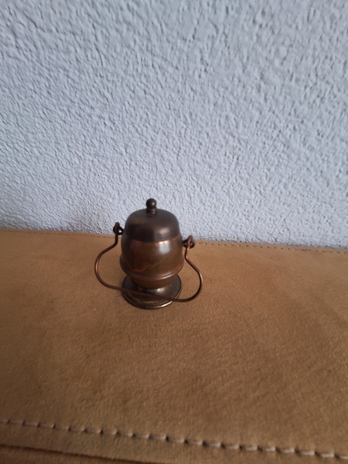 Miniatuur koperen potje met deksel, Antiek en Kunst, Antiek | Koper en Brons, Ophalen, Koper