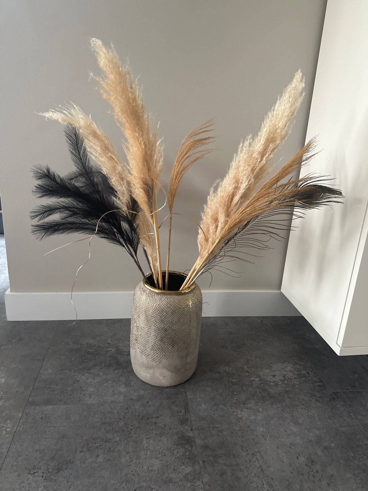 Decoratieve pluimen: 4 licht, 3 bruin, 1 pauwenveer, Huis en Inrichting, Ophalen, Zo goed als nieuw