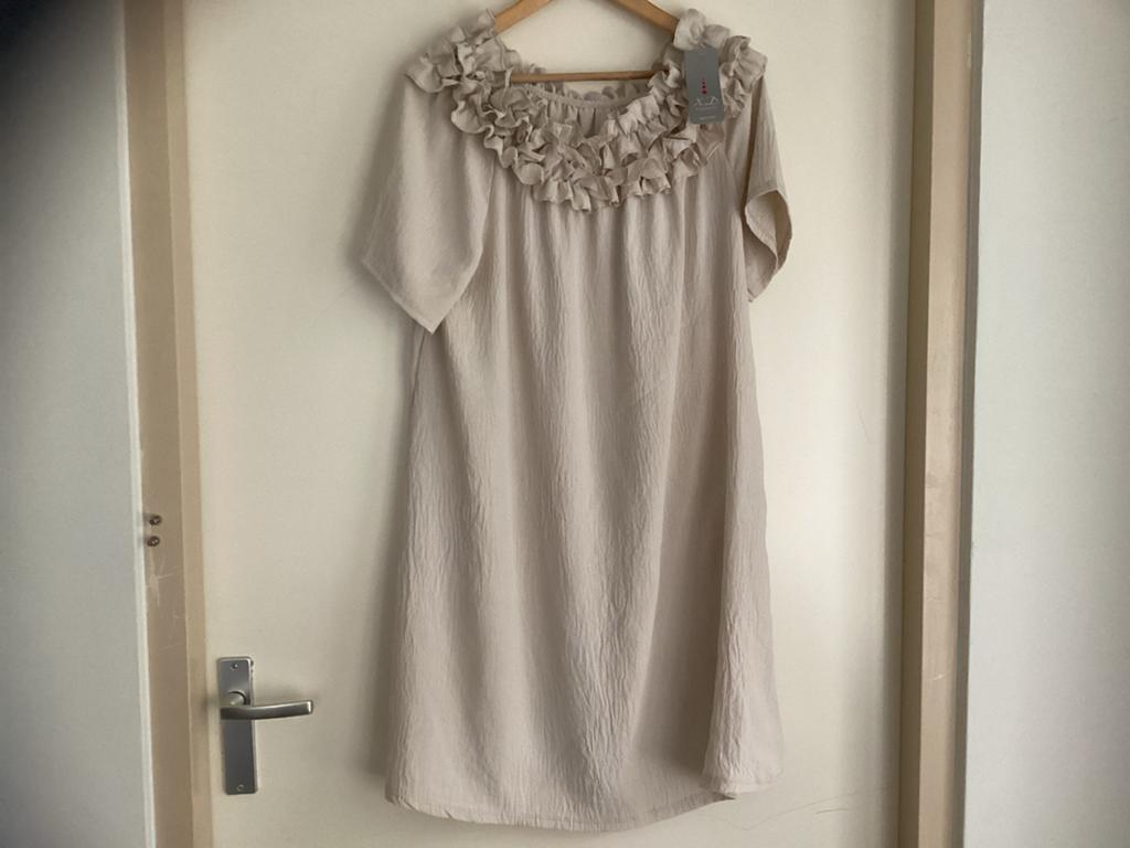 XD Fashion Jurk Maat 44/46 - Zand & Blauw, Ophalen of Verzenden, Nieuw, Jurk