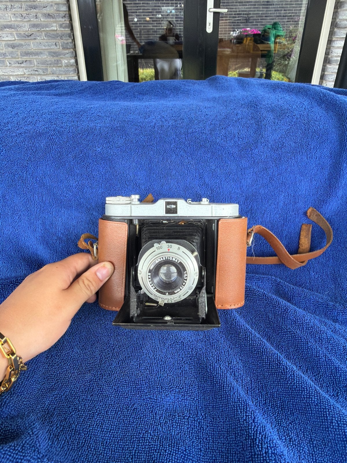 Vintage Kodak Retina IIC camera met leren tas, Audio, Tv en Foto, Fotocamera's Analoog, Ophalen, Gebruikt, Compact, Kodak