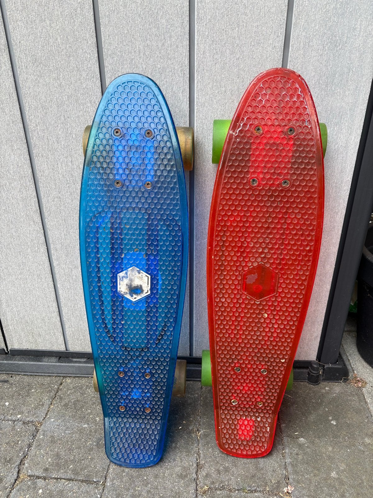 Set van 2 Osprey Mini Cruiser Skateboards - Blauw & Rood, Ophalen, Gebruikt, Skateboard