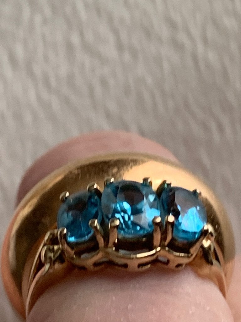 10 karaat goud ring, Ophalen, Met edelsteen, Dame, Goud