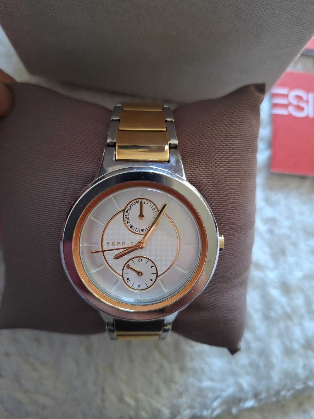 Esprit Horloge, Staal, Ophalen of Verzenden, Zo goed als nieuw, Zilver