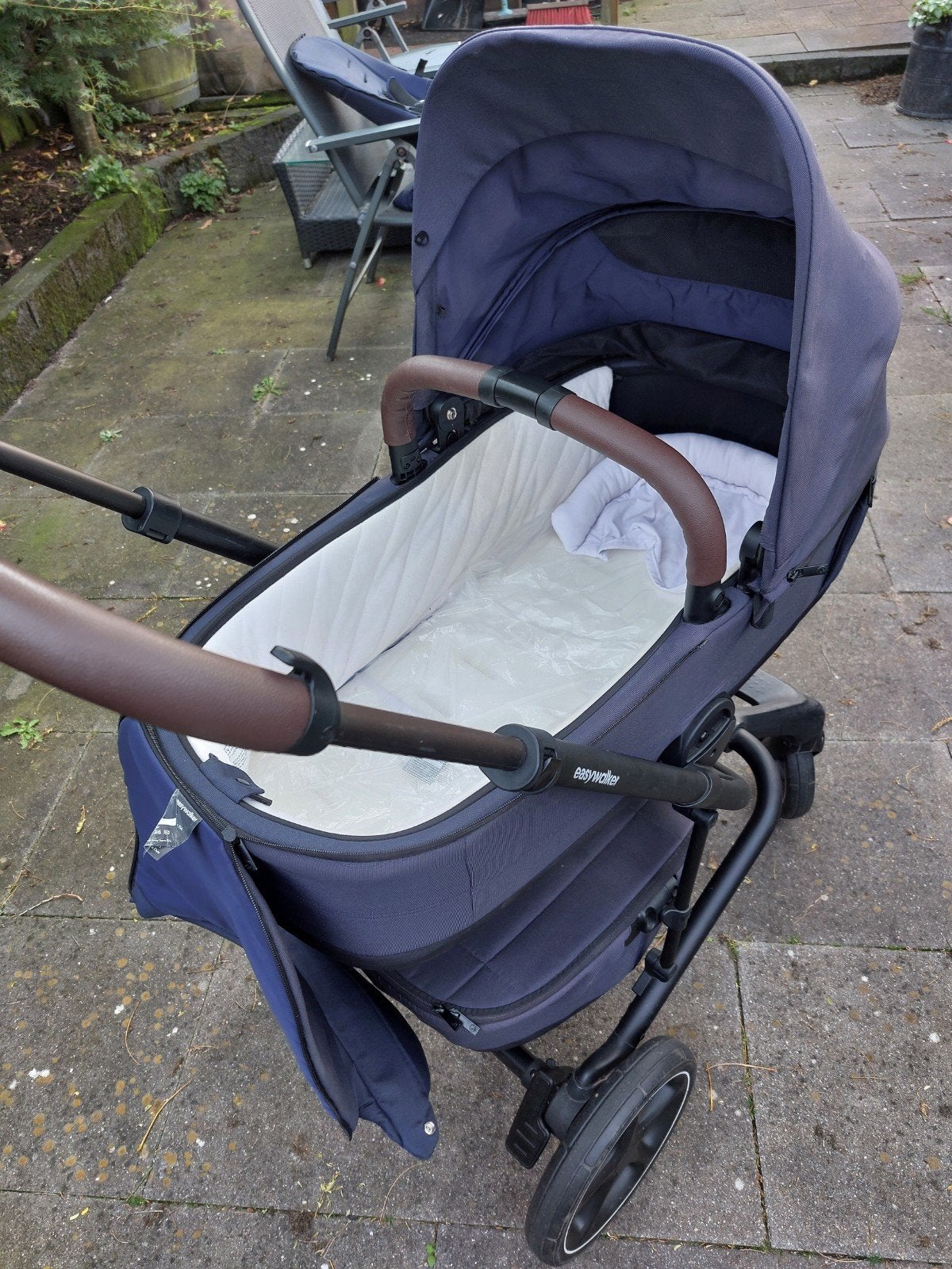 Easywalker Jimmy combiwagen blauw met Maxi-Cosi en adapters, Ophalen, Gebruikt, Combiwagen, Luchtbanden