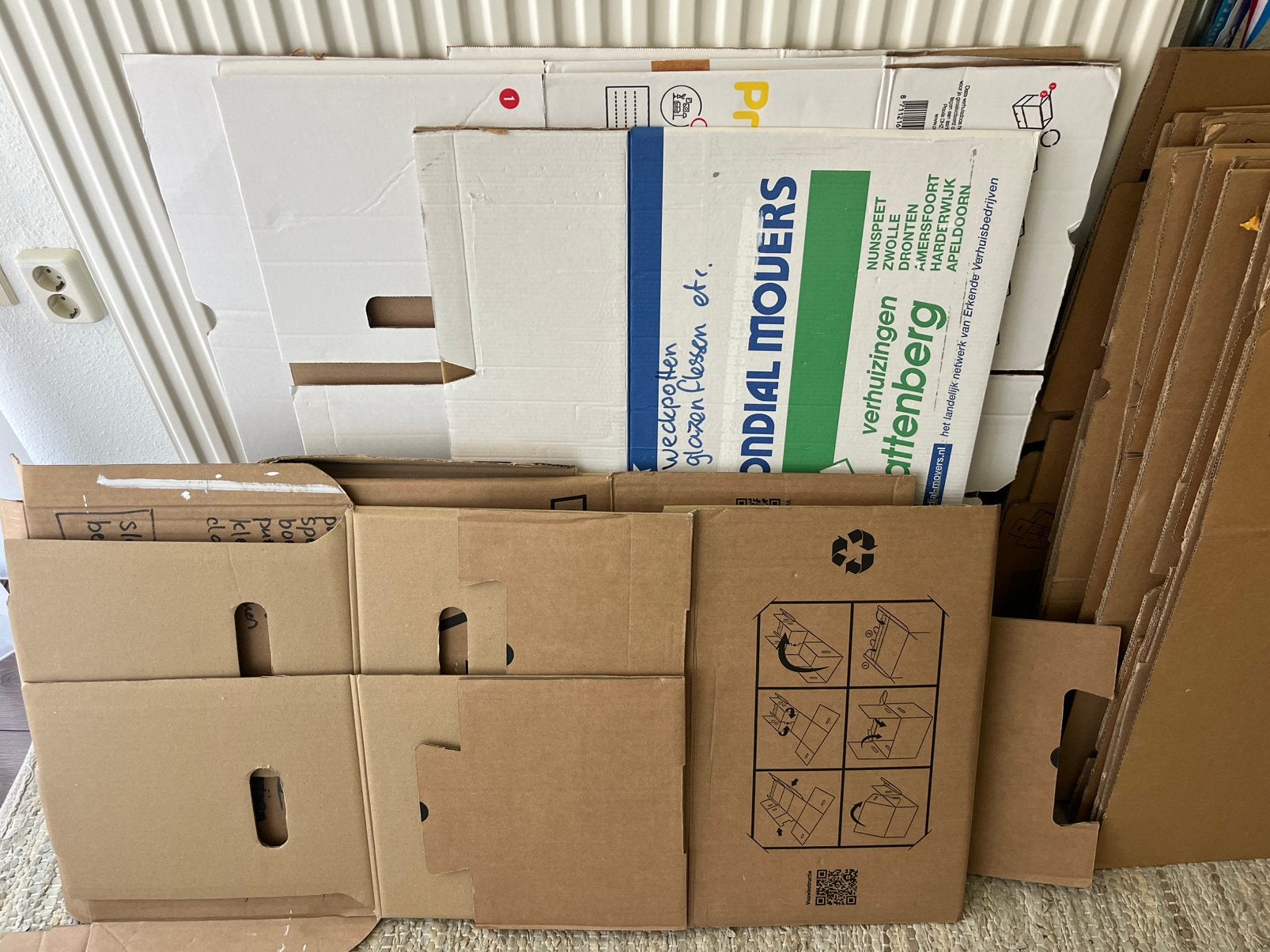 25x verhuisdoos, Ophalen, Doos, Minder dan 50 cm, Zo goed als nieuw