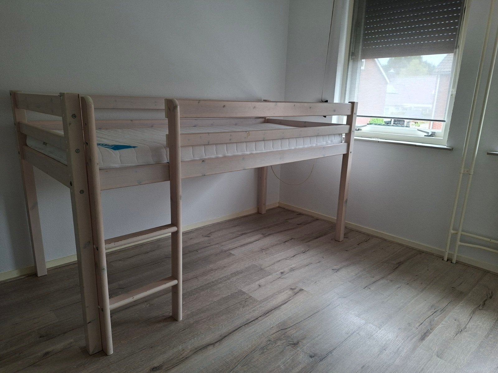Halfhoogslaper met matras - Jupiter Comfort, Ophalen, Eenpersoons, 90 cm, Hoogslaper