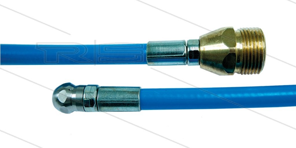 Blauwe Rioolslang M22 10m met Spuitnozzle, Verzenden