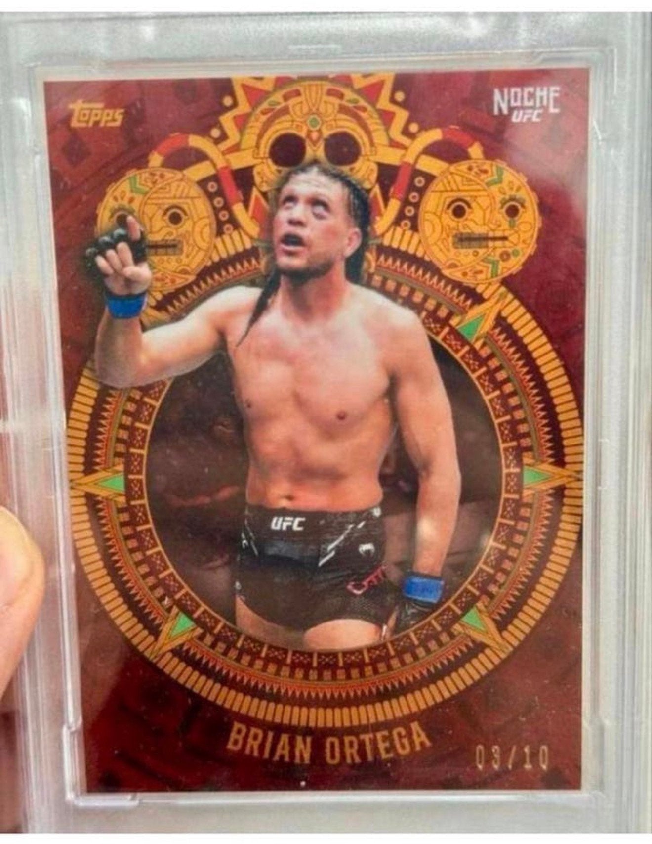 2024 TOPPS NOCHE UFC #5D BRIAN ORTEGA Red PSA-10 grade, Spelerskaart, Nieuw, Ophalen of Verzenden, H
