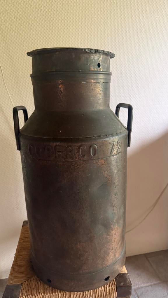 Antieke koperen melkbus - Decoratief object, Ophalen of Verzenden
