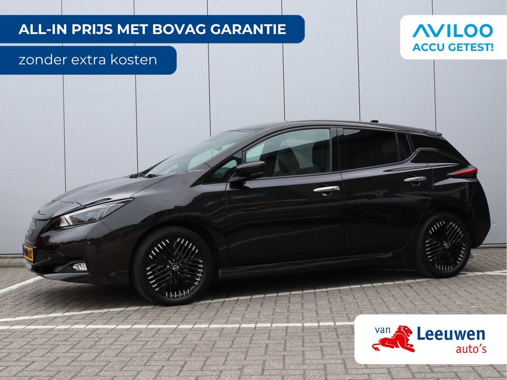 Nissan Leaf Tekna 40 kWh | 360 Camera | ACC | Leder | SOH 92, Auto's, Nissan, 12 maanden, Gebruikt, Zwart, Leder en Stof