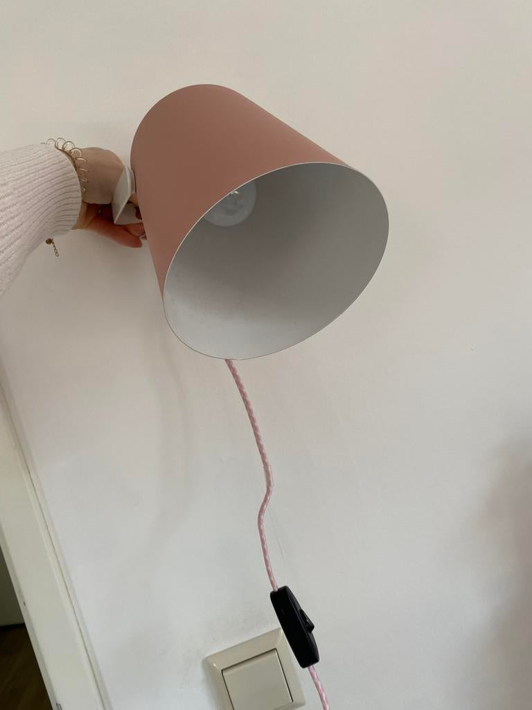 Oudroze ophanglamp, Ophalen of Verzenden, Zo goed als nieuw