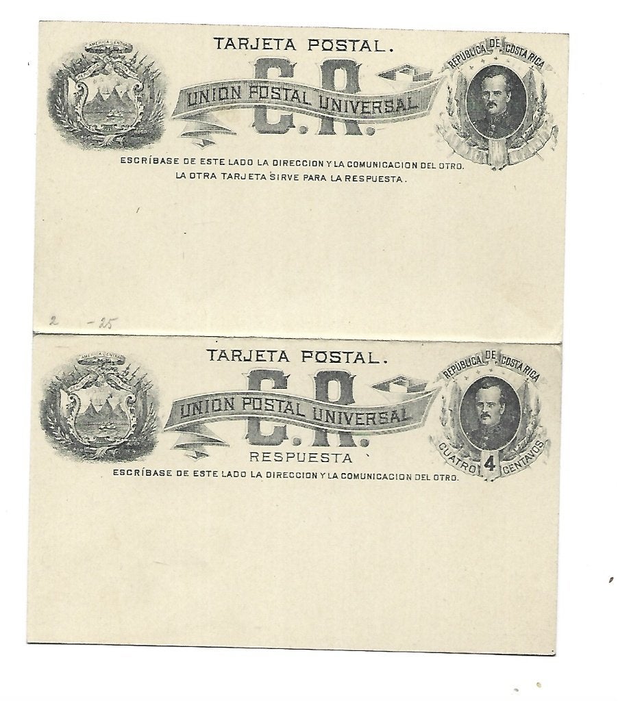 Costa Rica, Verzenden, Briefkaart