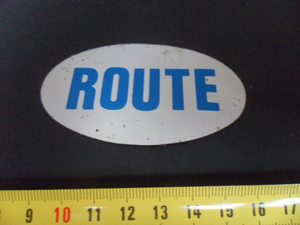 sticker ROUTE, Ophalen of Verzenden, Zo goed als nieuw