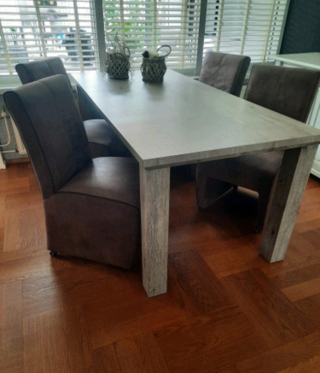 Eetkamerstoelen, Ophalen, Zo goed als nieuw, Bruin, Vijf, Zes of meer stoelen