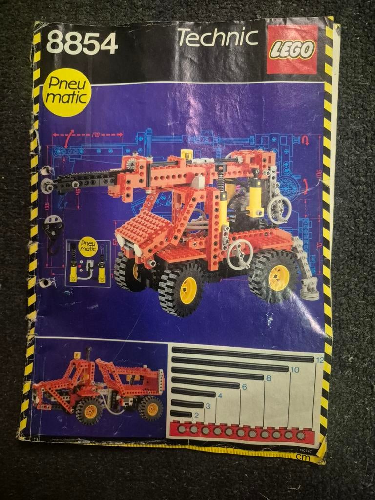 Lego Technic 8854 Kraanwagen met instructies, Gebruikt, Lego, Ophalen of Verzenden, Technic