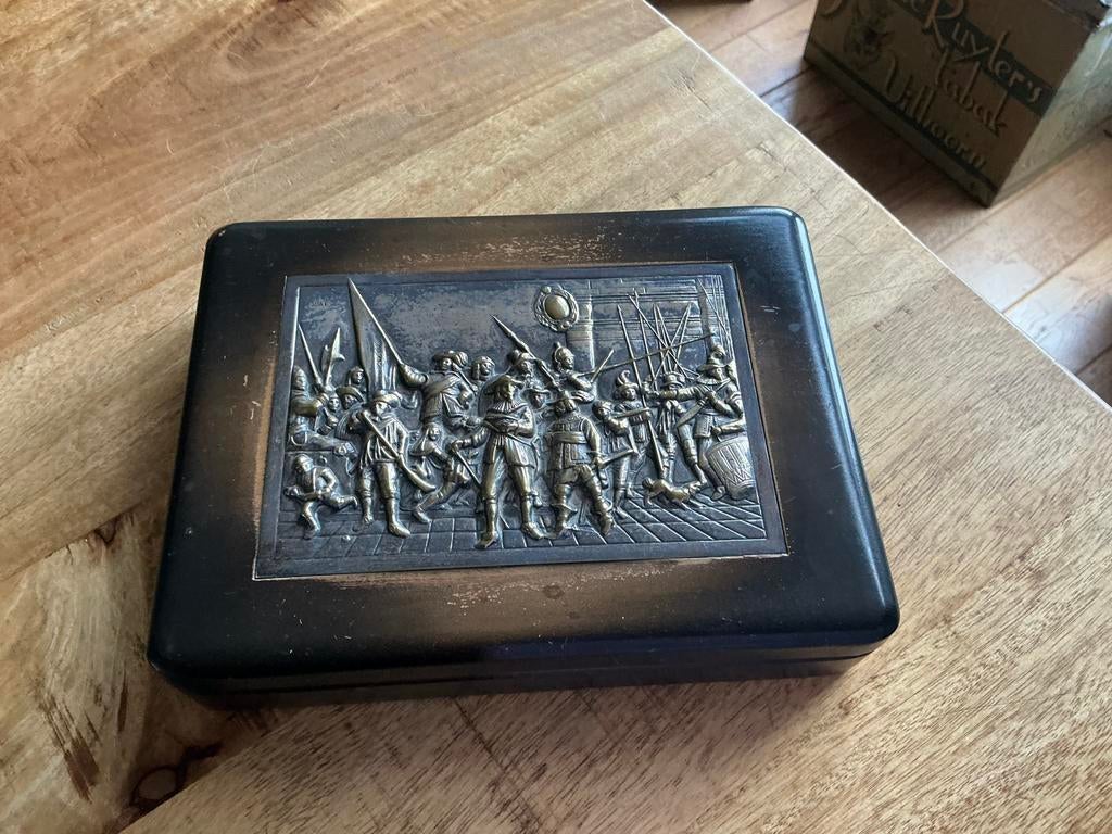 Rembrandt sigarendoos, Antiek en Kunst, Ophalen of Verzenden, Zilver