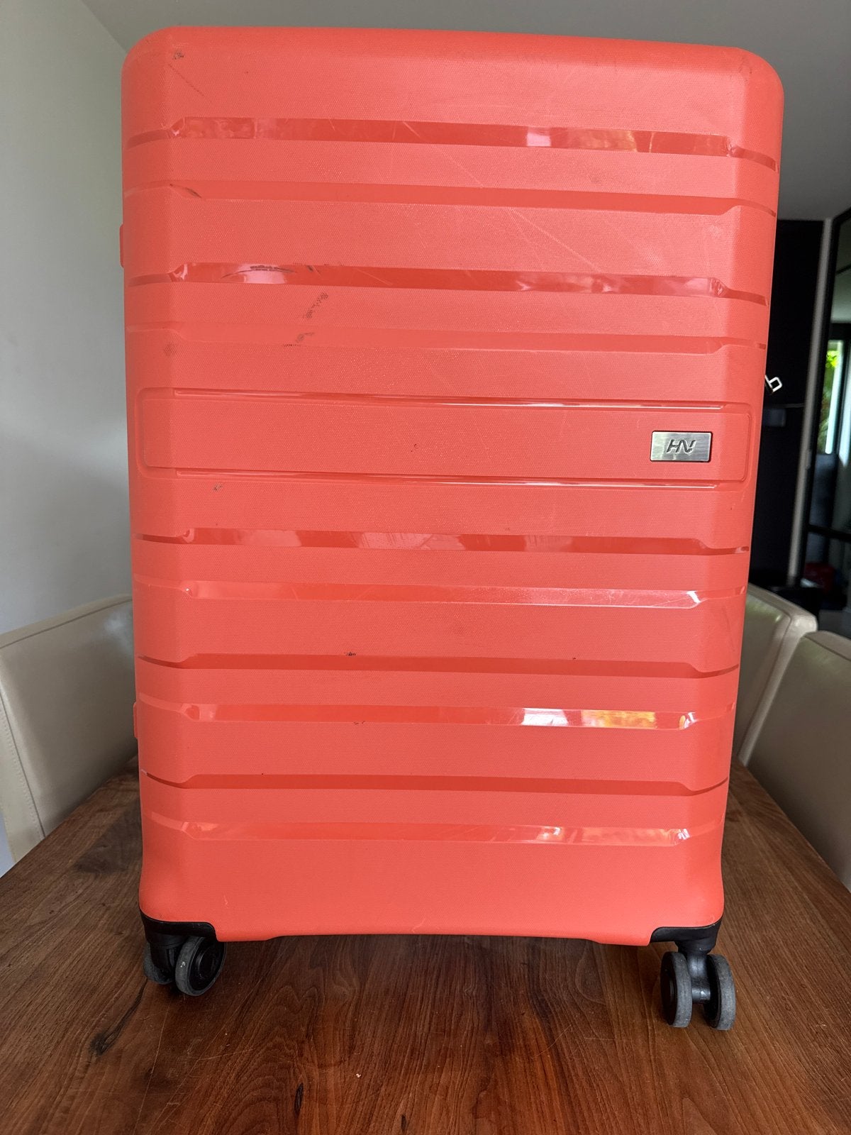 Human Nature Narbonne 4.0 koffer - kleur oranje, Ophalen, Hard kunststof, 45 tot 55 cm, Slot