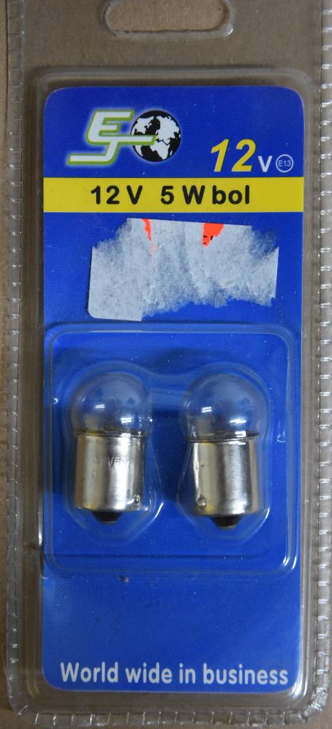 autolamp 12v 5W watt bol helder licht NIEUW oldtimer, Ophalen of Verzenden, Nieuw