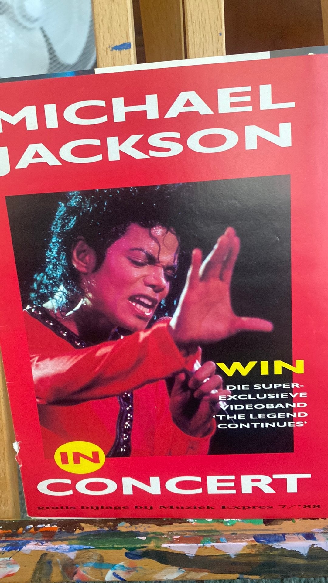 Michael Jackson, bijlage Muziek Expres 7/1988, Ophalen of Verzenden, 1980 tot heden, Tijdschrift