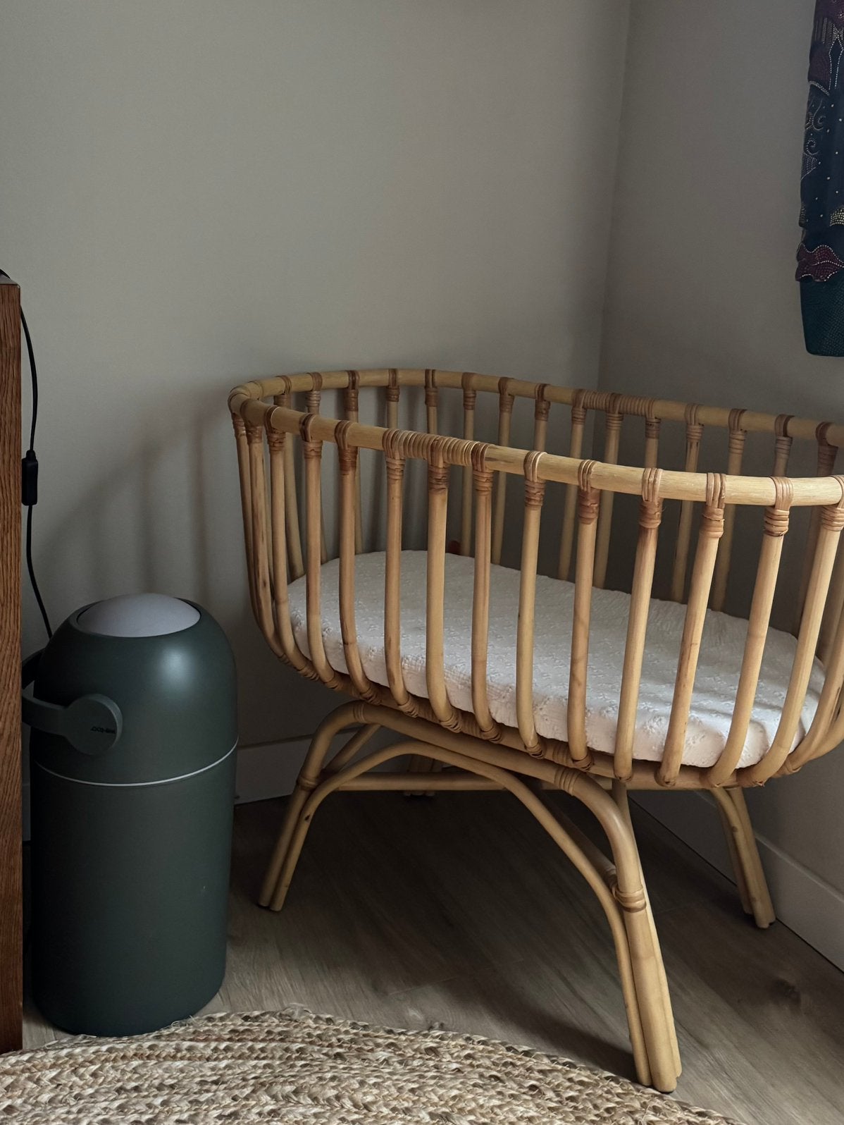 Childhome rattan wiegje, als nieuw, inclusief matras, Ophalen, Zo goed als nieuw, Wieg