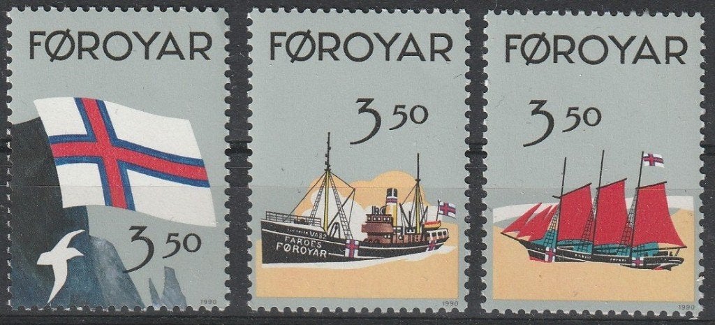 2943. Faroeer 200/02 pfr. 50 jaar Vlag, Ophalen of Verzenden, Denemarken, Postfris
