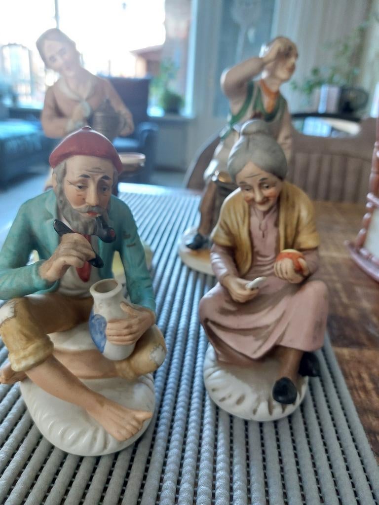 Vintage beeldjes opa en oma, Ophalen of Verzenden