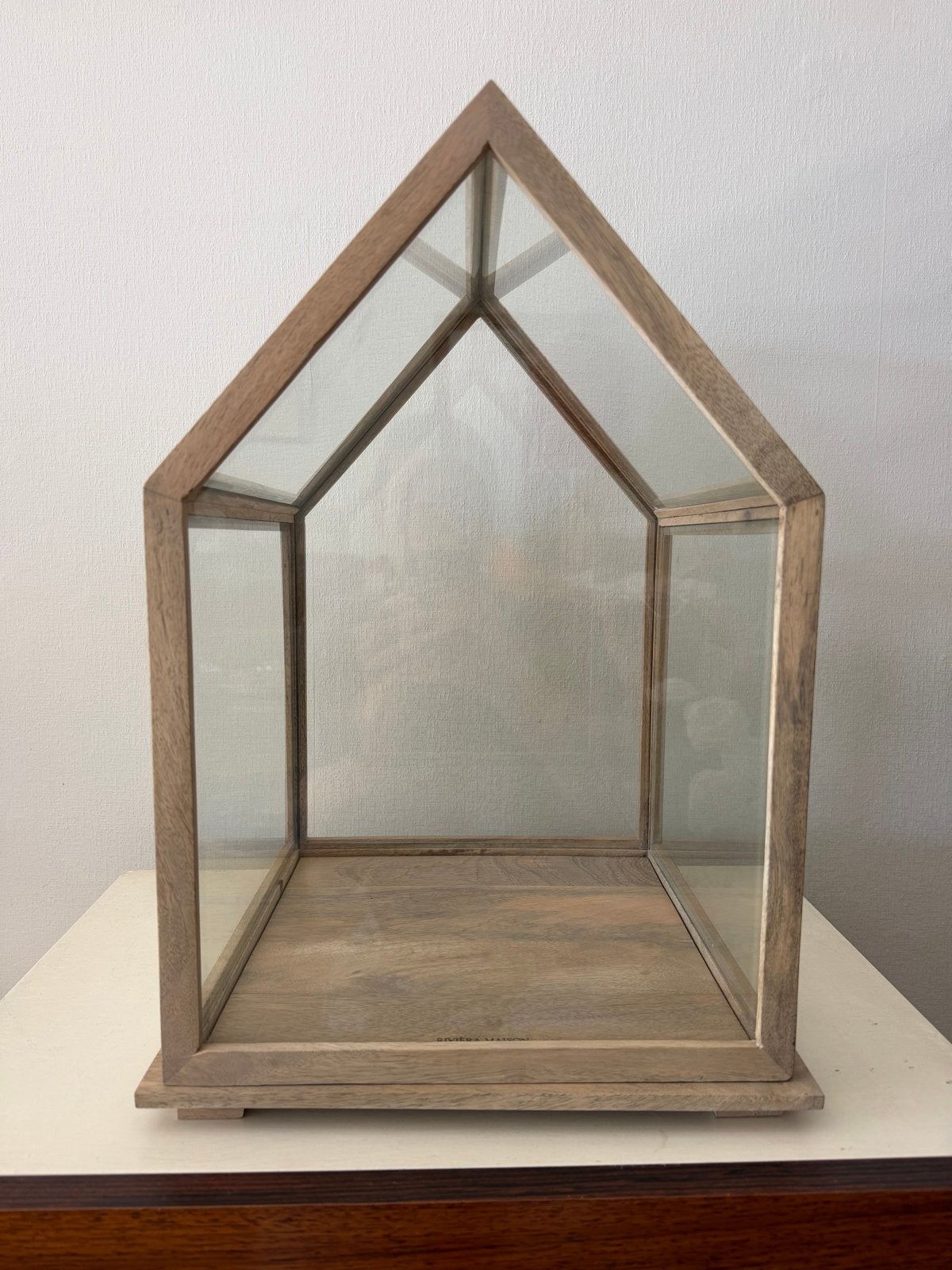 Riviera Maison De Saleccia Display Box L - Mangohout & Glas, Hout, Ophalen of Verzenden, Bruin, Landelijk