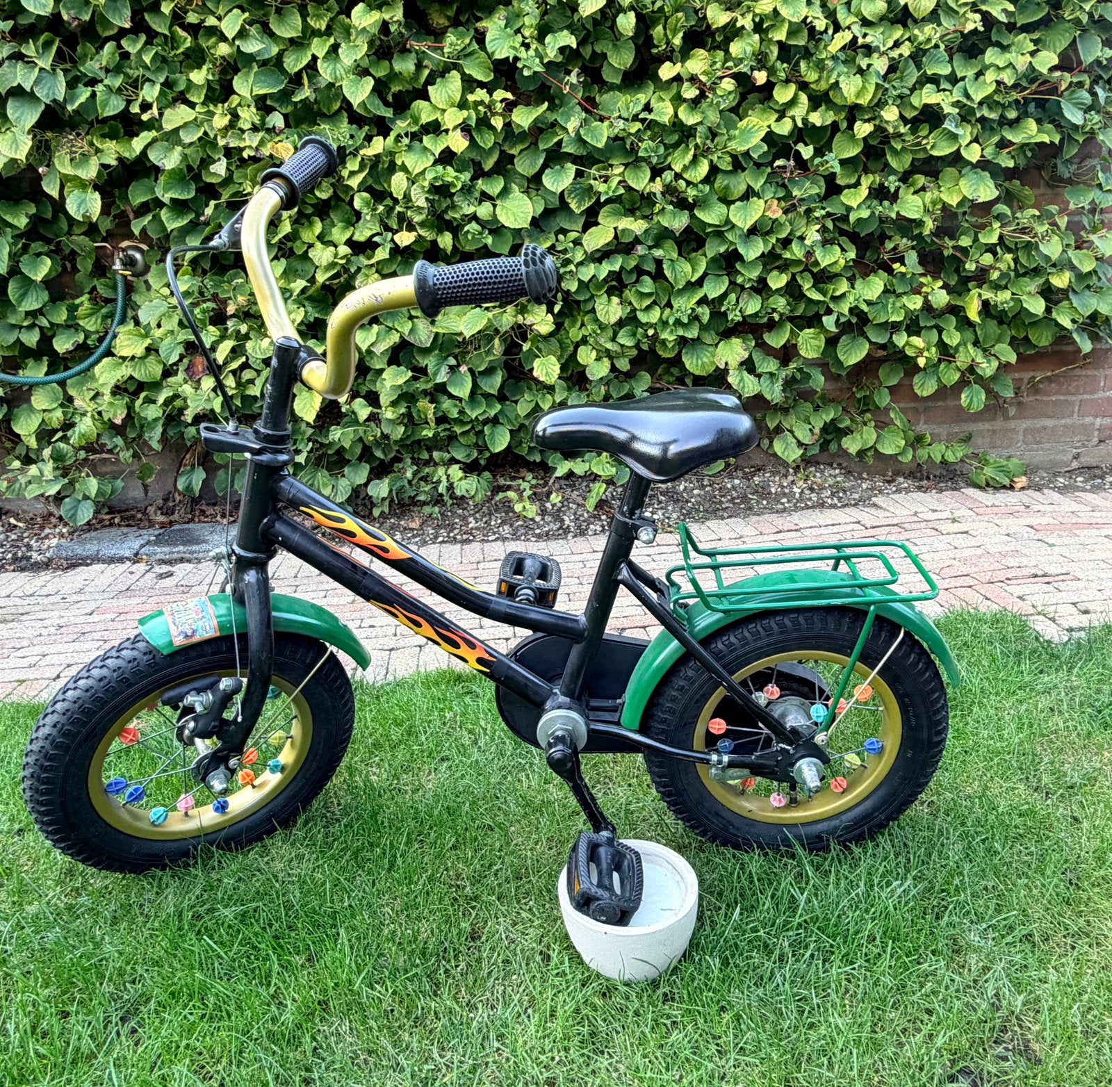 Kinderfietsje 12 inch, Ophalen, Zo goed als nieuw, Terugtraprem, Minder dan 16 inch