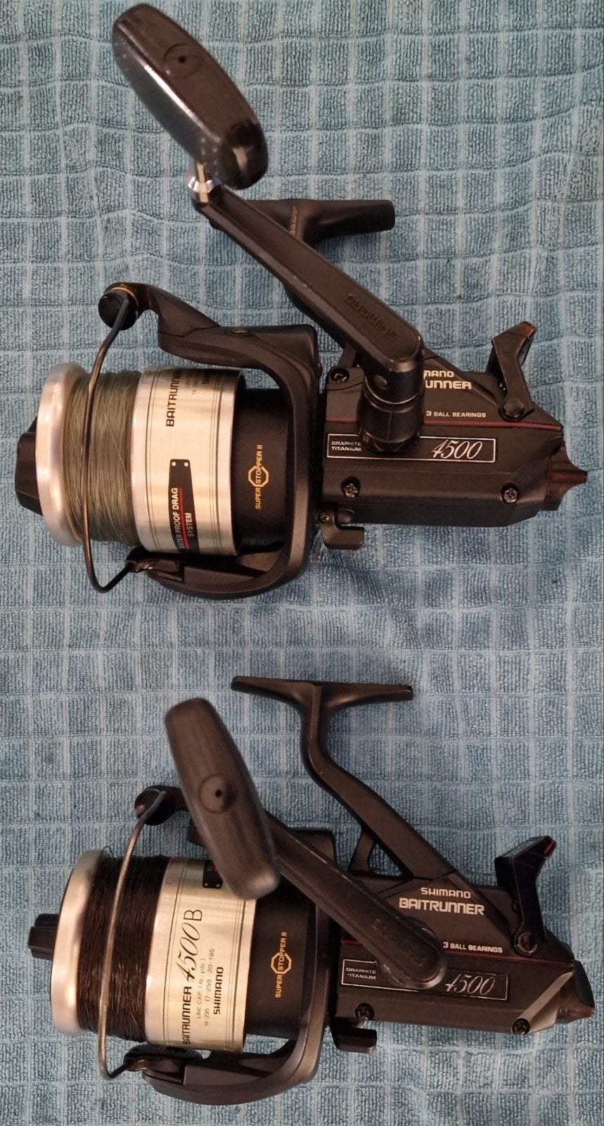 2 shimano baitrunner 4500b  als nieuw, Ophalen, Zo goed als nieuw, Molen