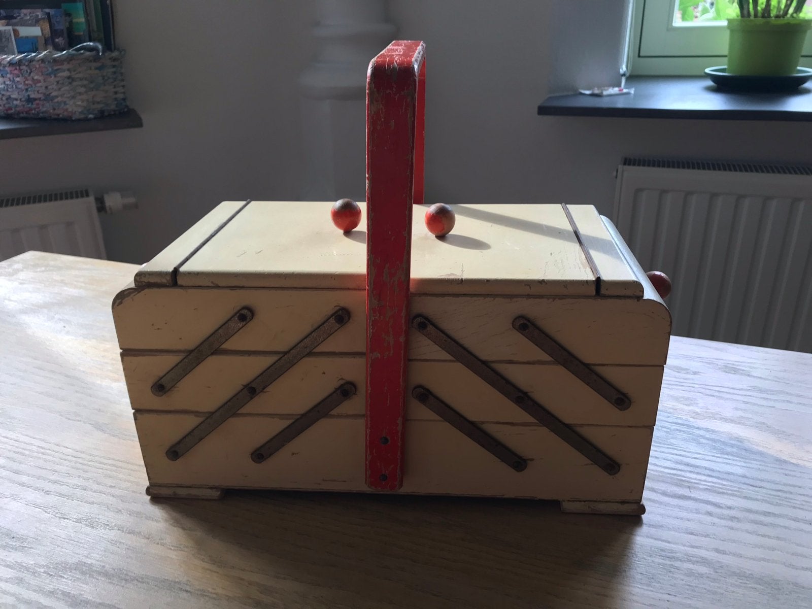 Vintage Naaidoos - Uitschuifbaar met Handvat, Ophalen of Verzenden