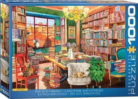 Eurographics - The Old Library - 1000 stukjes, Ophalen of Verzenden, 500 t/m 1500 stukjes, Nieuw, Legpuzzel