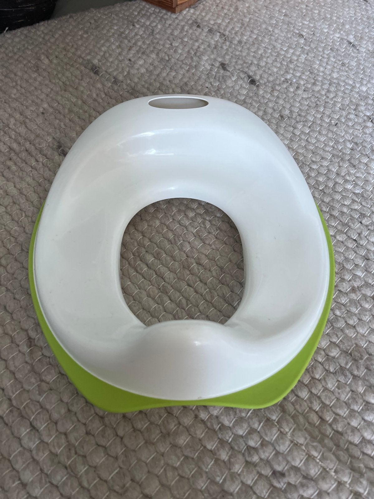 Baby toiletverkleiner groen/wit, Ophalen, Gebruikt