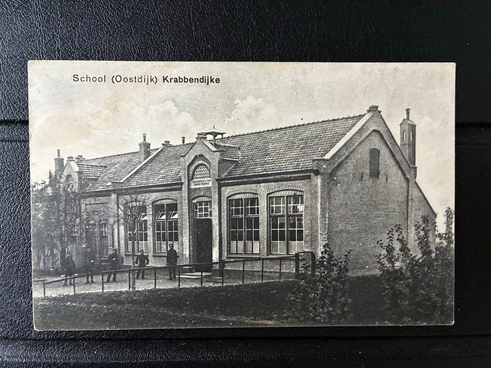 Oostdijk Krabbendijke school - Oude ansichtkaart, Verzenden, Voor 1920, Gelopen, Zeeland