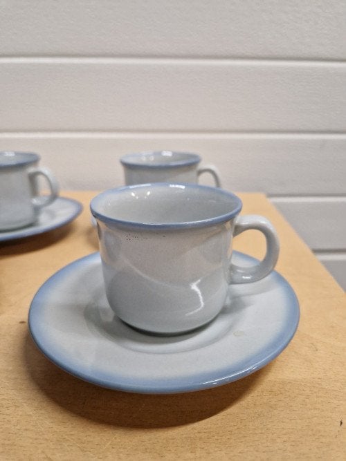 kop en schotels blauw aardewerk 6x, Ophalen of Verzenden, 'T Olde Gre-j, Info@toldegrej.nl, Endepoelstraat 20f Didam