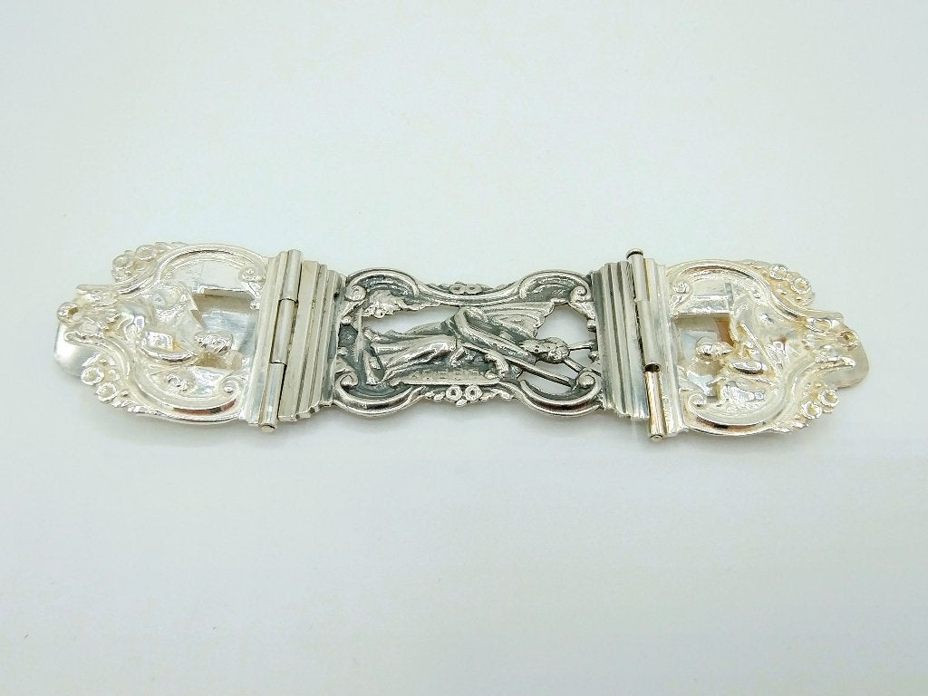 Zilveren bijbelslot, K. van de Graaf, Rotterdam (1852-1859), Antiek en Kunst, Verzenden, Zilver
