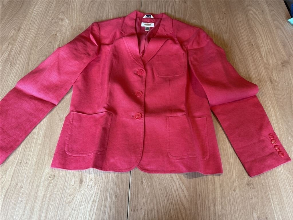 Talbots Ierse linnen jas uk 12 maat 40 Fuchsia / Roze Volled, Verzenden, Nieuw, Maat 38/40 (M), Roze