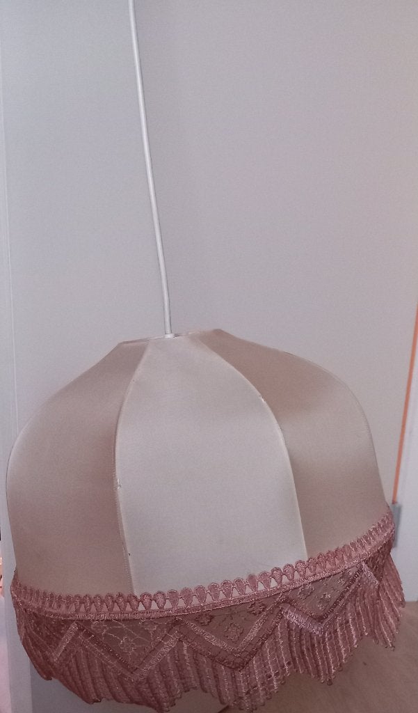 Unieke Antieke zijden Granny Hanglamp – Origin. Jaren 30/40, Verzenden