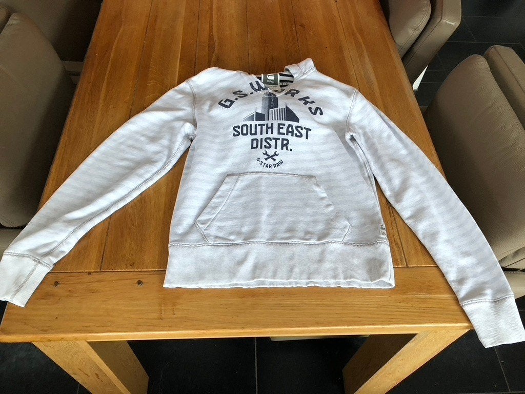 Grijze G-Star Raw hoodie, maat S, Verzenden, Maat 36 (S), Grijs, G-STAR RAW