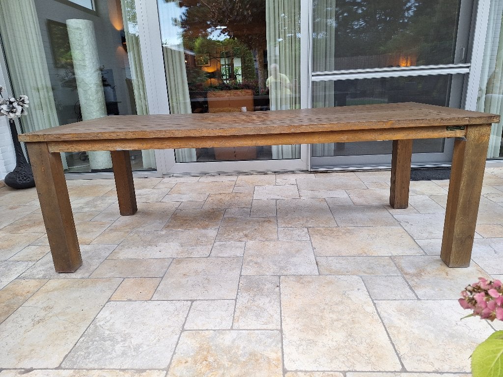 Tuintafel, Ophalen, Gebruikt, Rechthoekig, Teakhout
