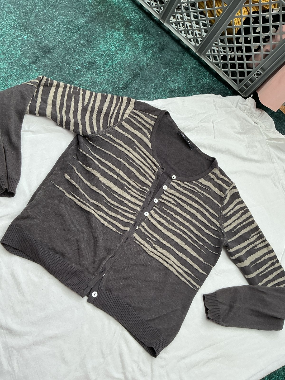 Expresso Cardigan met Zebraprint - Maat L, Ophalen of Verzenden, Zo goed als nieuw, Maat 42/44 (L), Grijs