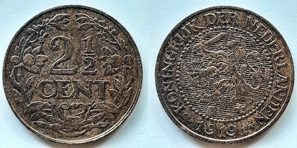 2 ½ cent 1919, Postzegels en Munten, Verzenden, Koningin Wilhelmina, Overige waardes