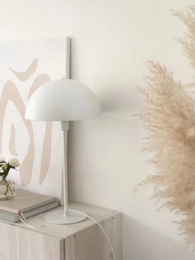 Scandinavisch design paddenstoel tafellamp 45cm wit stijlvol, Paddenstoellamp, E14 (klein), Wit, Ophalen of Verzenden