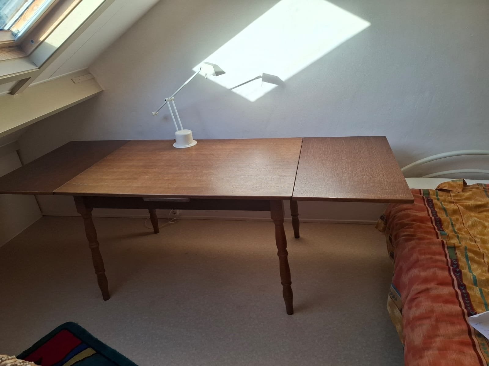 Uitschuifbare eettafel 120/220x80 - Hout - Gebruikt, Ophalen, Gebruikt, 100 tot 150 cm, 50 tot 100 cm
