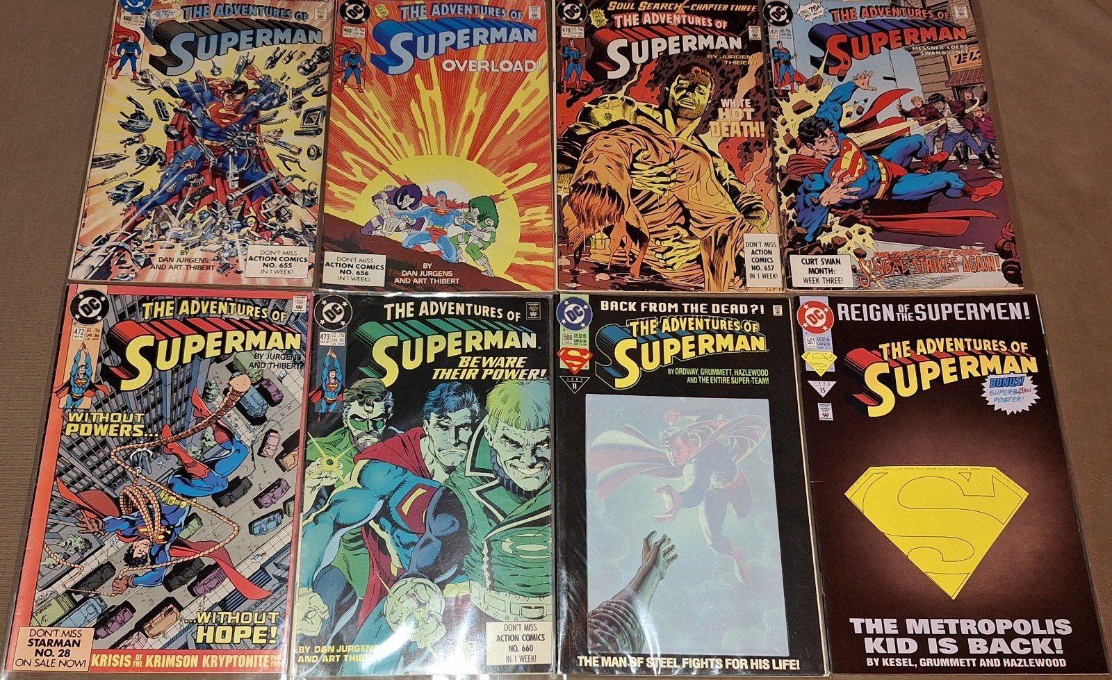 8x The Adventures of Superman 468 469 470 471 472 473 500 50, Ophalen of Verzenden, Amerika