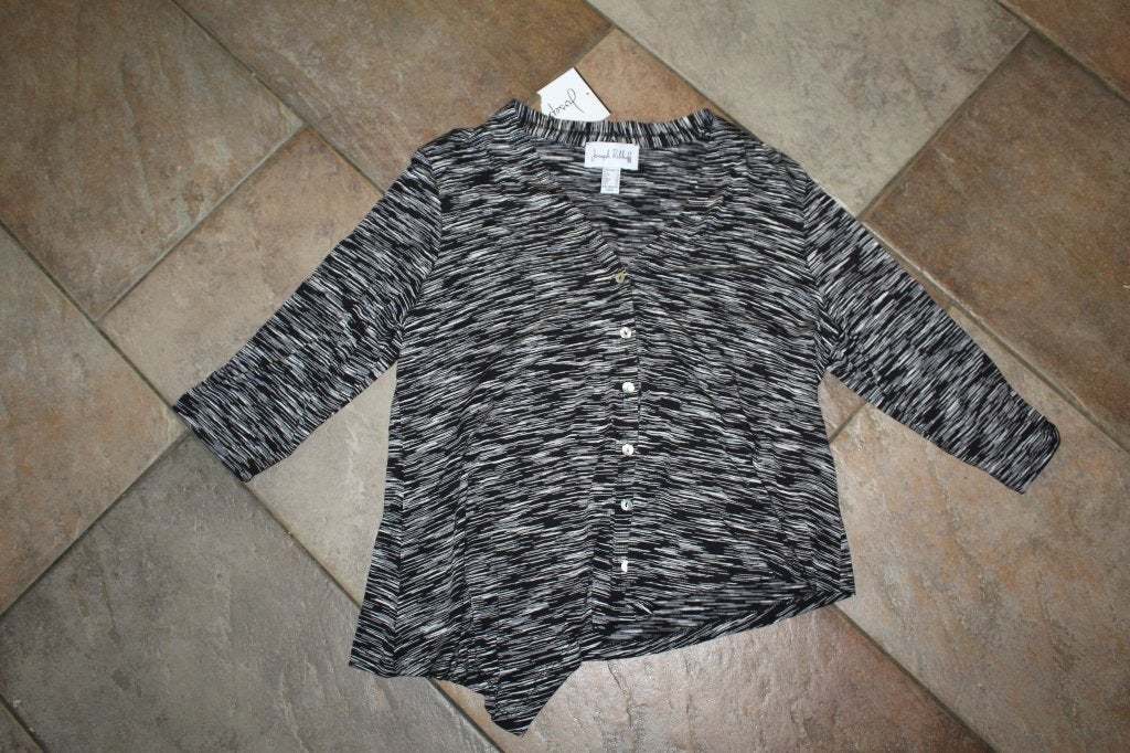 Joseph Ribkoff vlot zwart/wit chique tuniek mt 38 valt 42, Meerkleurig, ., Maat 42/44 (L), Joseph Ribkoff