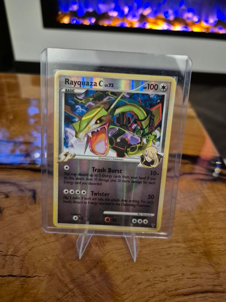 Pokémon Kaart Rayquaza C LV.73 Holo, Ophalen of Verzenden, Zo goed als nieuw, Losse kaart, Foil