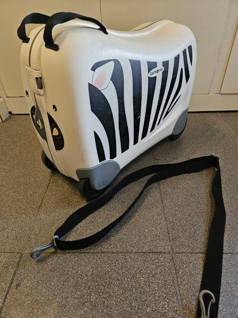 Samsonite kinderkoffer Zebra - Goed gebruikt, Wieltjes, Gebruikt, Hard kunststof, Samsonite