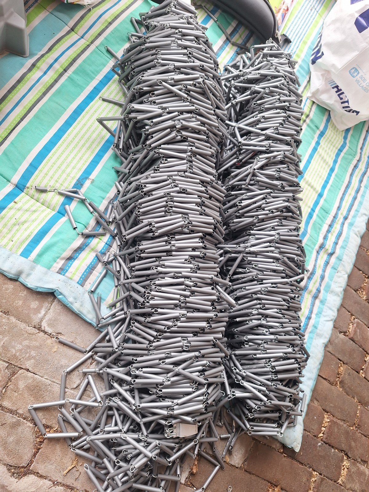 twee keer vliegengordijn, Ophalen, 90 cm, Metaal, Grijs