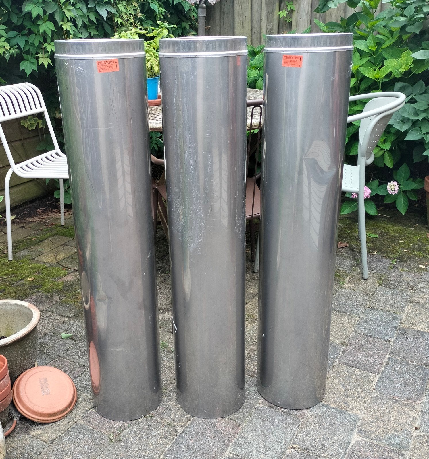 Kachelpijpen Metaloterm, Huis en Inrichting, Kachels, Ophalen, Zo goed als nieuw, Hout, Allesbrander