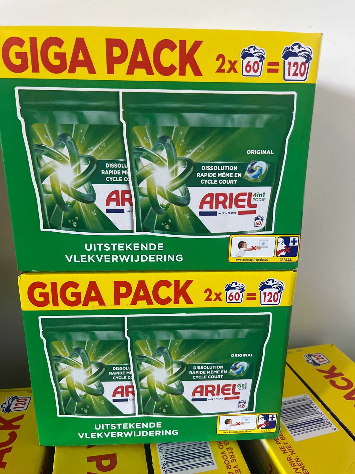 Ariel 4in1 Pods Giga Pack -  2x2x60 = 120 wasbeurten, Ophalen of Verzenden, Nieuw